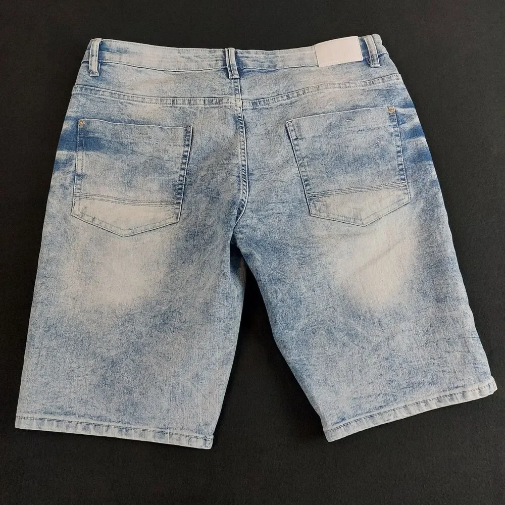 Southpole Slim Fit Jean Shorts Size 36 (Fit 37x11) Acid Wash